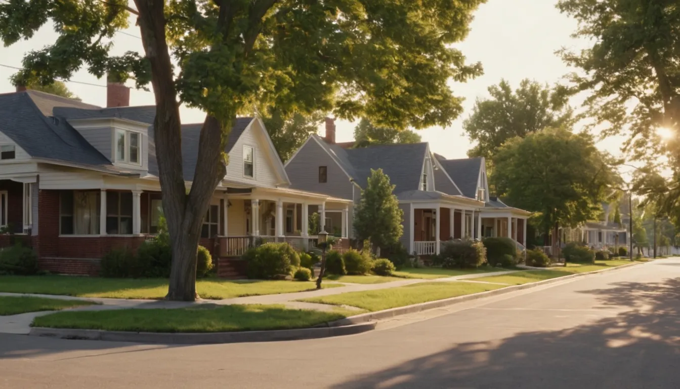A neighborhood of frame houses and bungalows in the Grafton area