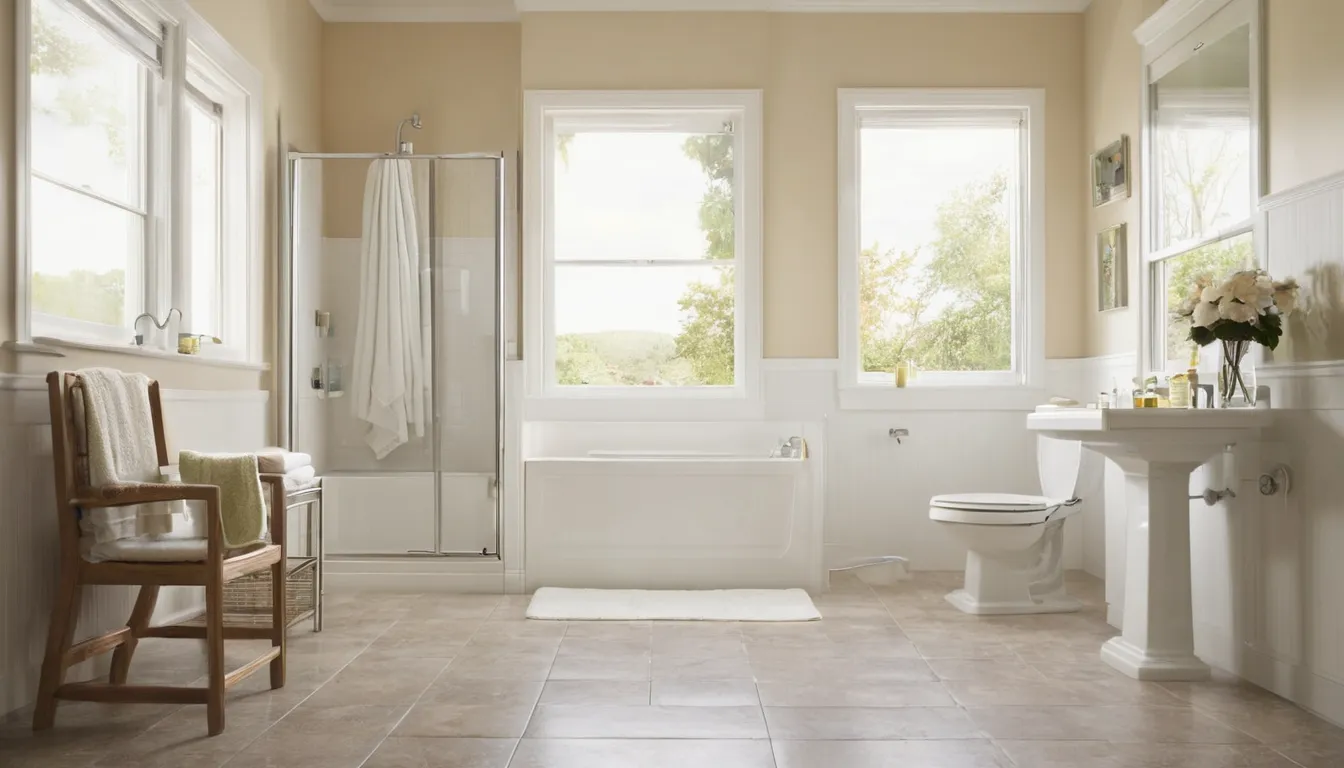 Walk-in tub with a low side door in a bright bathroom in a home in Grafton